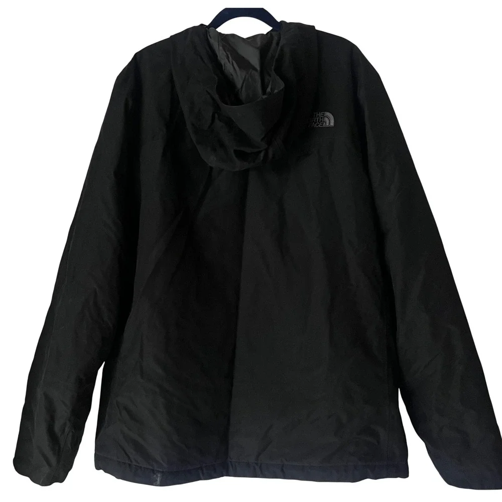 The North Face Mens Black Insulated Hooded Jacket Full Zip Dry vent Large